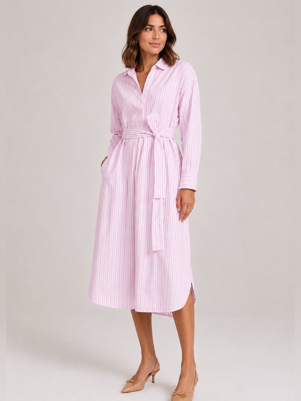 Xirena Marlowe Dress Pink White Stripe Size XS